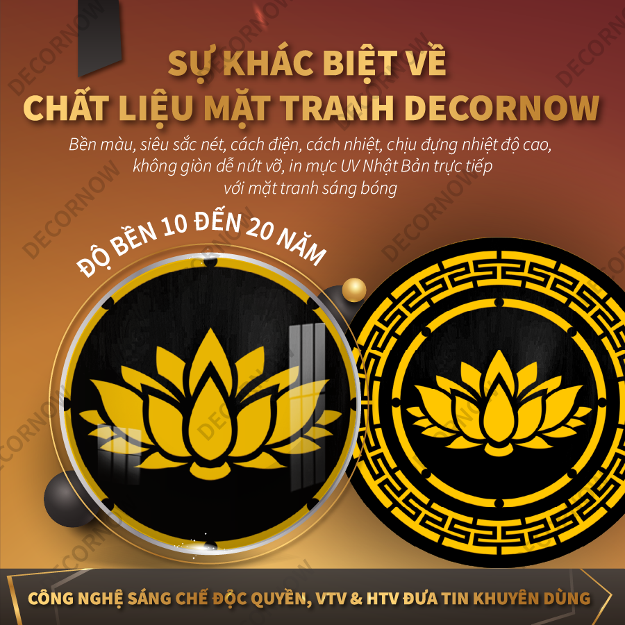 Đèn Hào Quang Phật In Tranh Trúc Chỉ CNC DECORNOW 30,40 cm, Trang Trí Ban Thờ, Hào Quang Trúc Chỉ VÂN GỖ DCN-TCC9