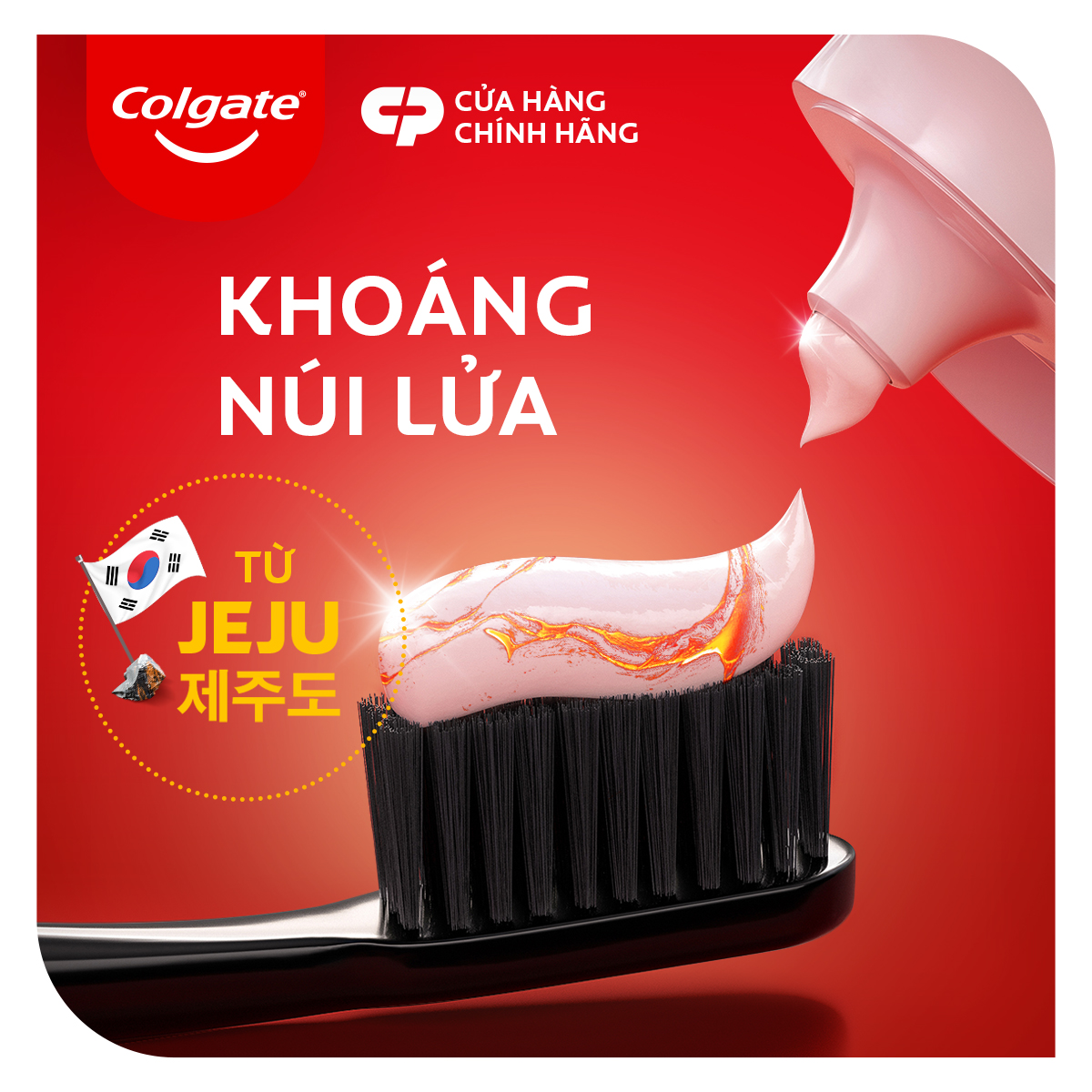 Bộ 6 kem đánh răng làm trắng sáng Colgate Optic White từ khoáng núi lửa Hàn Quốc 100g