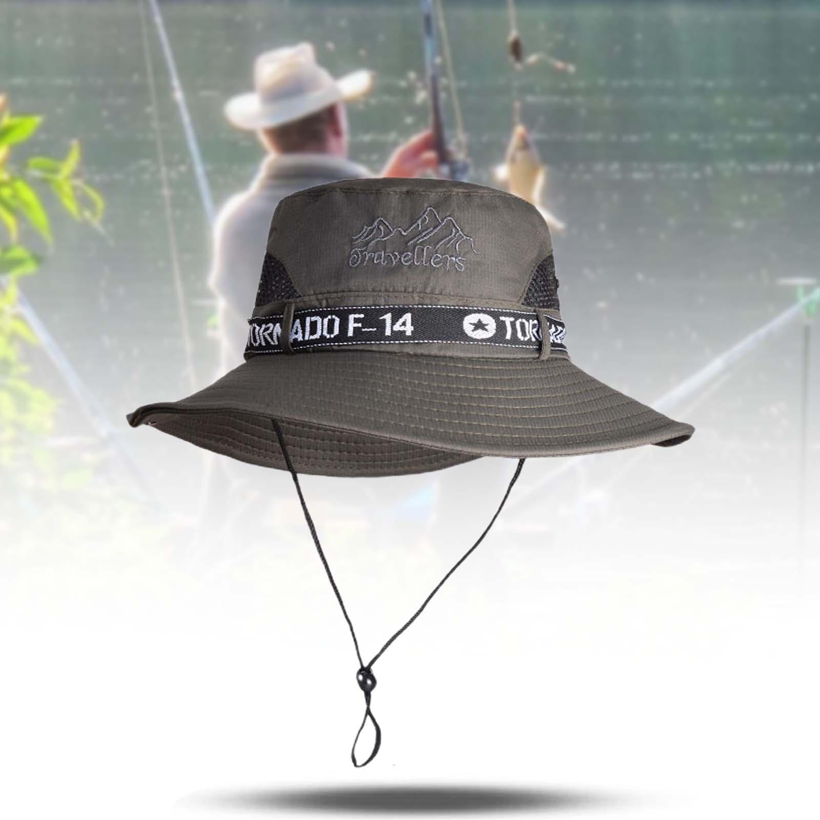 Bucket Hat with Strings Fishing Hat for Camping Outdoor Activities Gardening