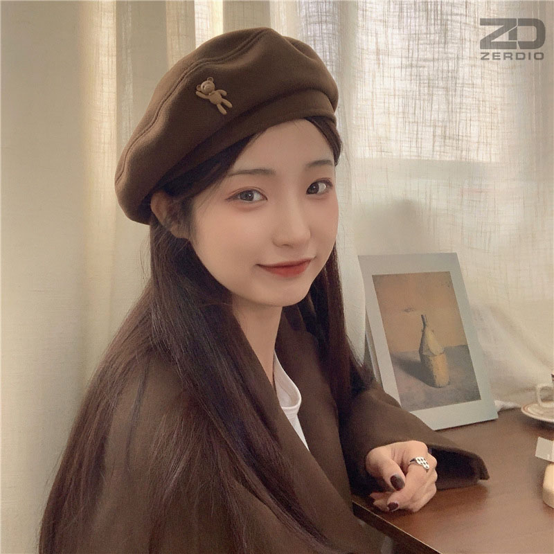 Mũ Nồi Beret Nữ, Nón Bê Rê Phong Cách Hàn Quốc MNN018