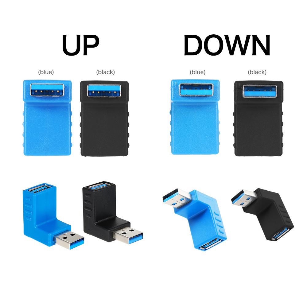 Right Angle USB3.0 AM to AF L Shape Adapter Converter USB 3.0 A Male to A Female 90 Degree Angle Plug Down