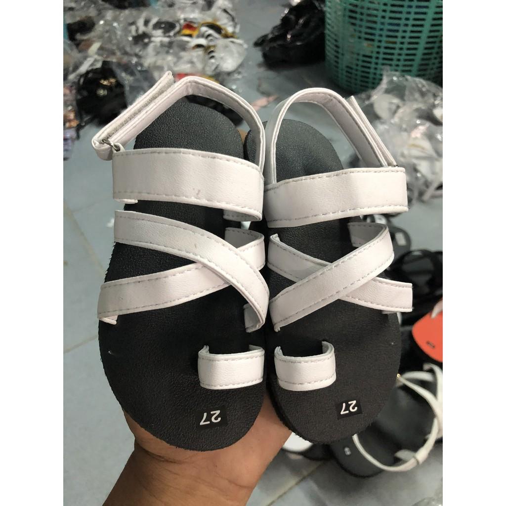 Dép sandal nữ đế đen quai trắng ,size 35 nữ đến 40 nữ,size khác ib chọn thêm