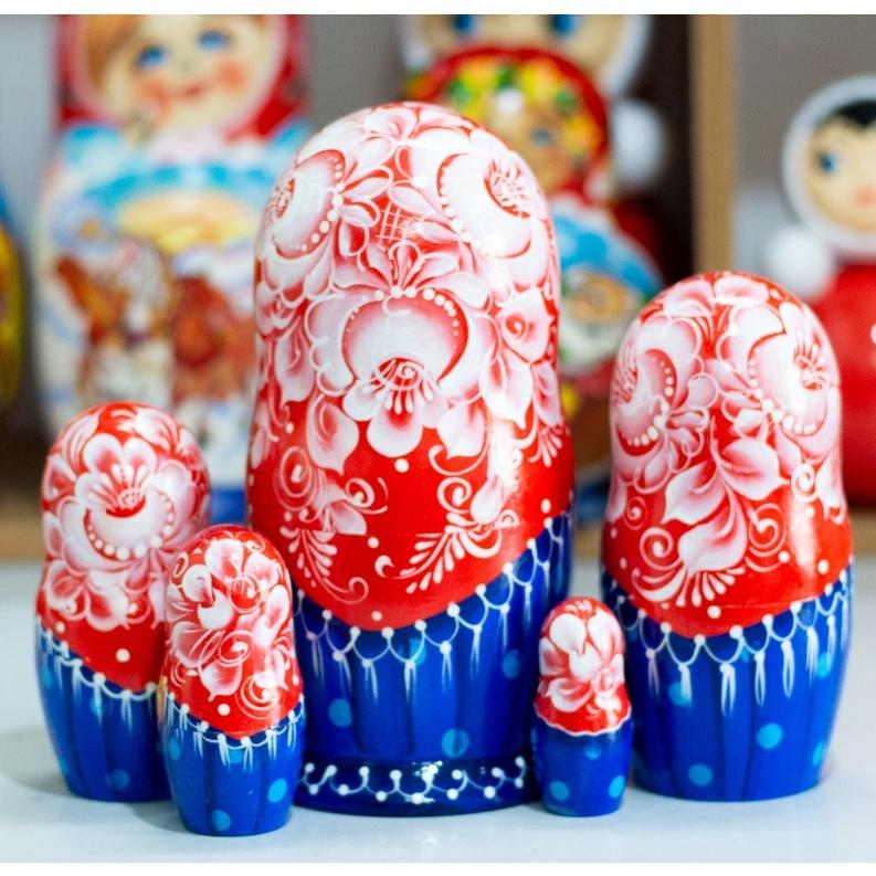 BỘ BÚP BÊ NGA MATRYOSHKA 5 LỚP 18CM "MISA ÔM THÚ CƯNG" CỰC ĐẸP VÀ DỄ THƯƠNG