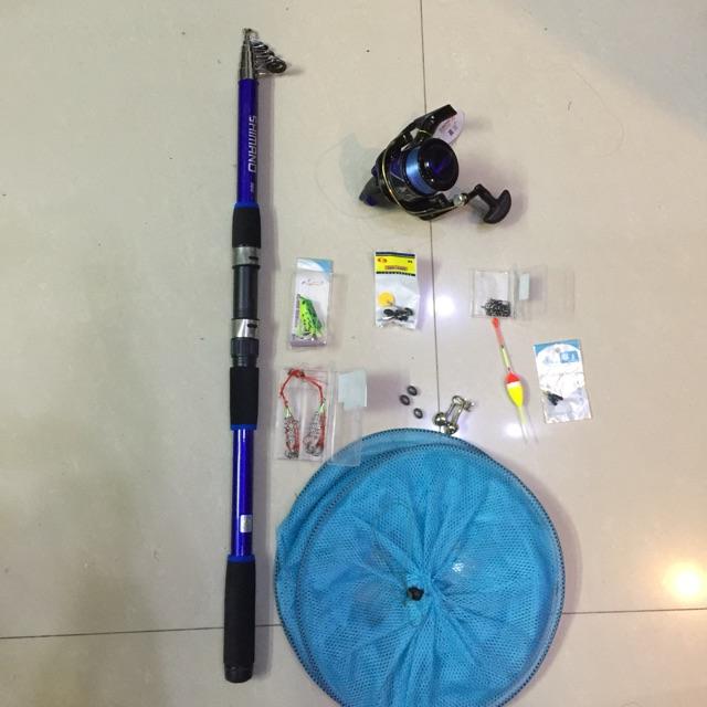 Bộ cần rút 2,7-3,6 m shimano máy 6000
