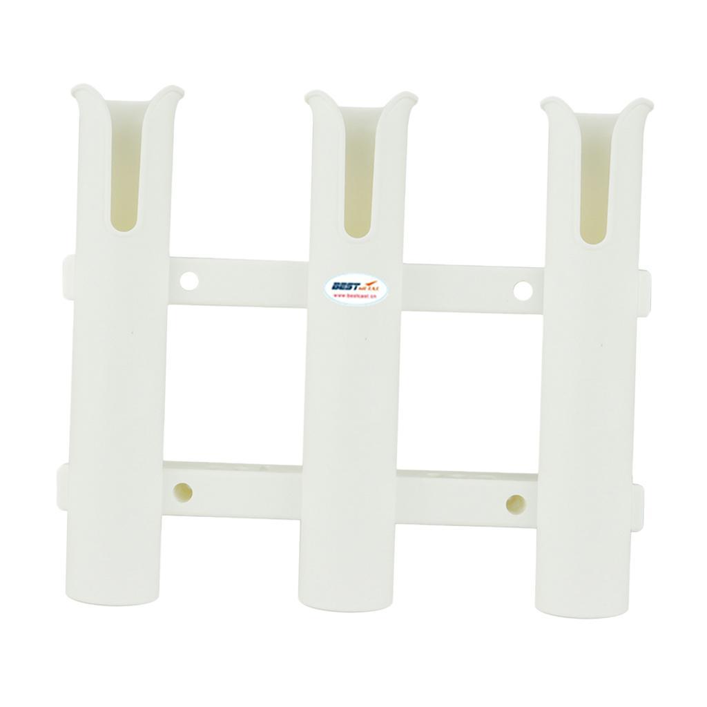 2Pieces 3Tubes Fishing Rod Holder Pole Mount Bracket For Marine Fishing Boat