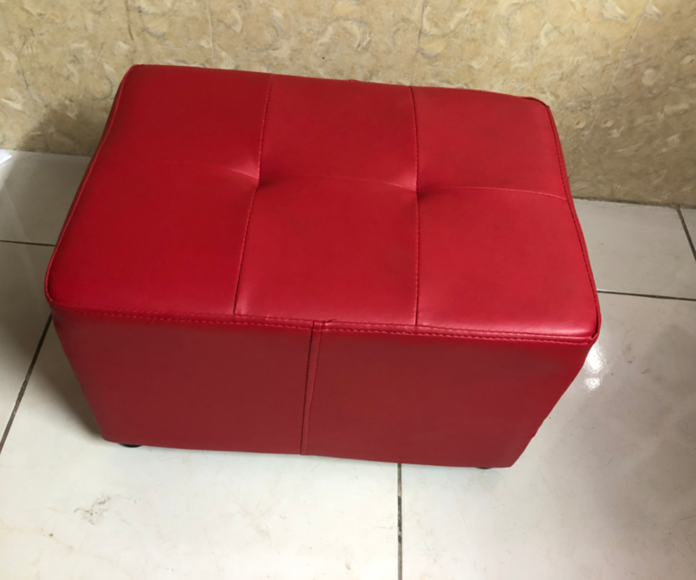 Ghế đôn da Juno Sofa ngang 45 x sâu 37  x cao 35