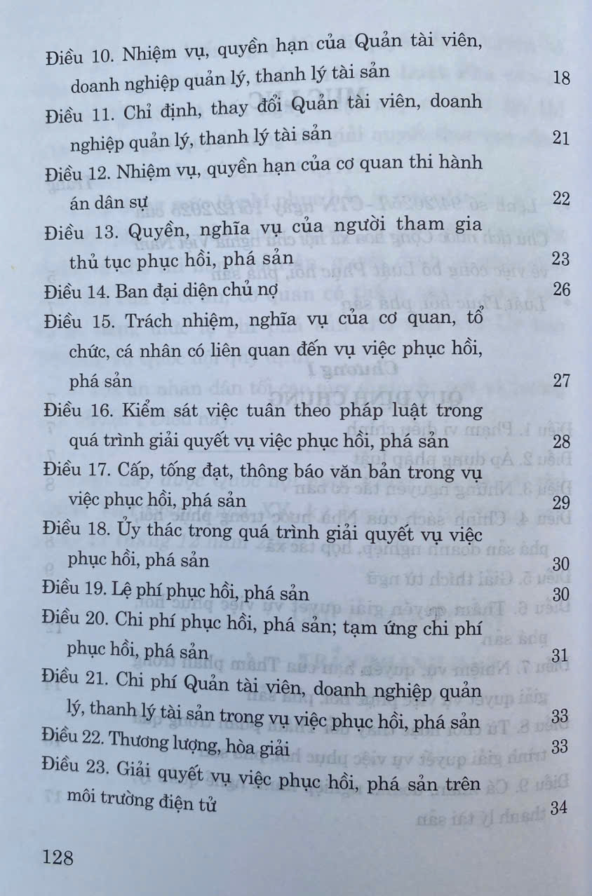 Luật Phục Hồi, Phá Sản Năm 2025