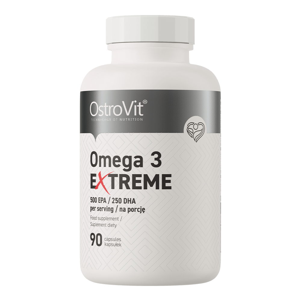 Ostrovit Omega 3 Extreme (90/180Viên), Viên Dầu Cá Siêu Cô Đặc, Hàm Lượng Cao 500mg EPA / 250mg DHA