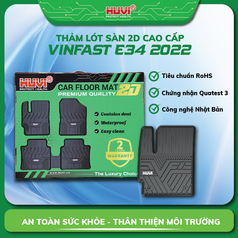 Thảm trải sàn xe hơi Vinfast E34 2022 cao cấp không mùi, không độc hại