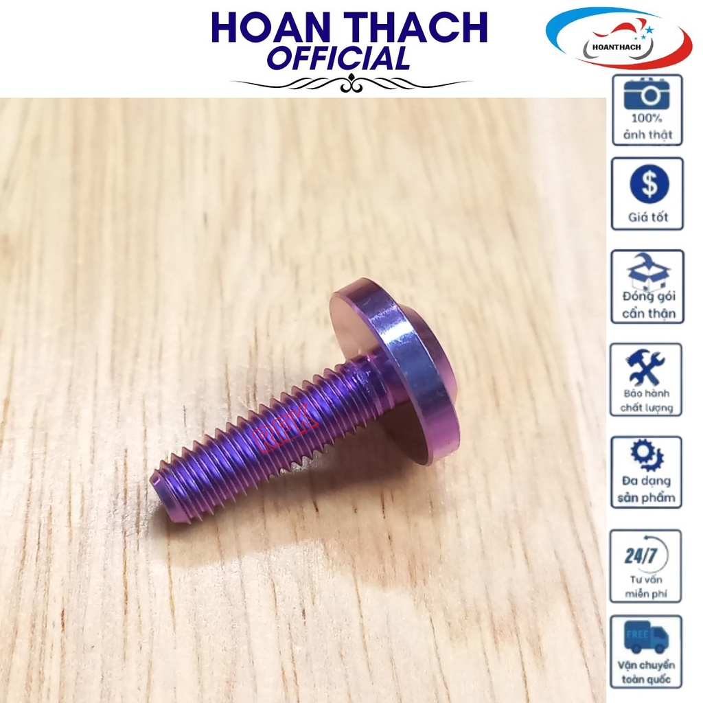 Ốc Gr5 Titan Đầu Dù 6L20 Tím Dùng cho nhiều dòng xe SP010347 (giá 1 con)