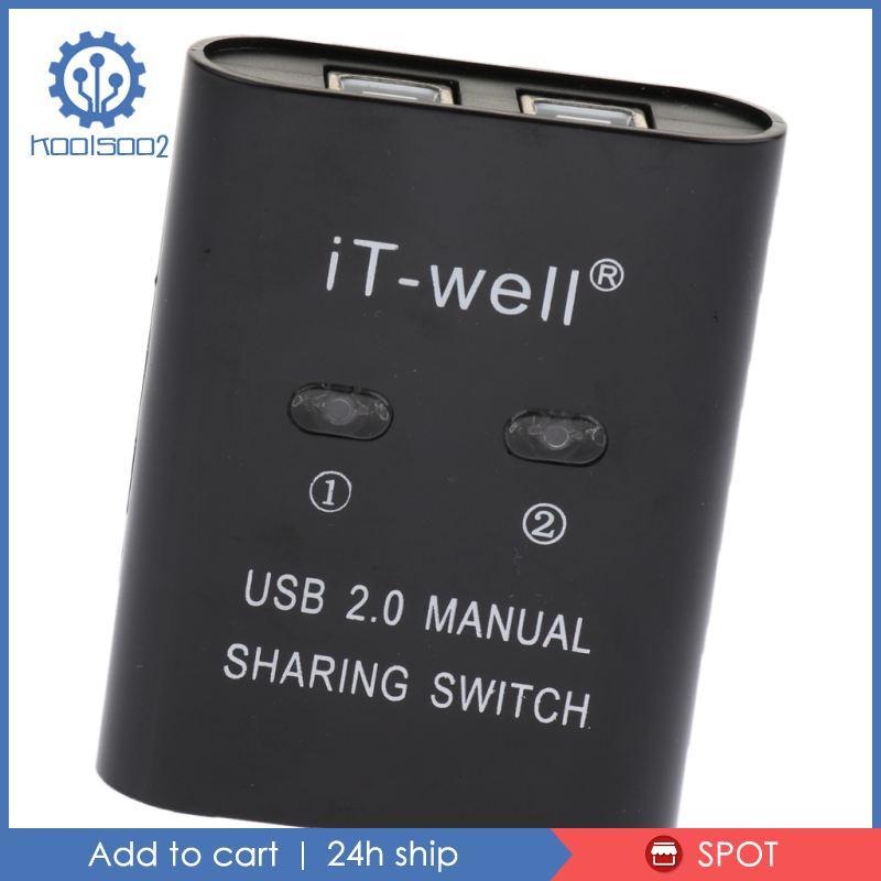 USB Manual Sharing Switch, 2 Ports HUB KVM Swtiches For PC Scanner Printer