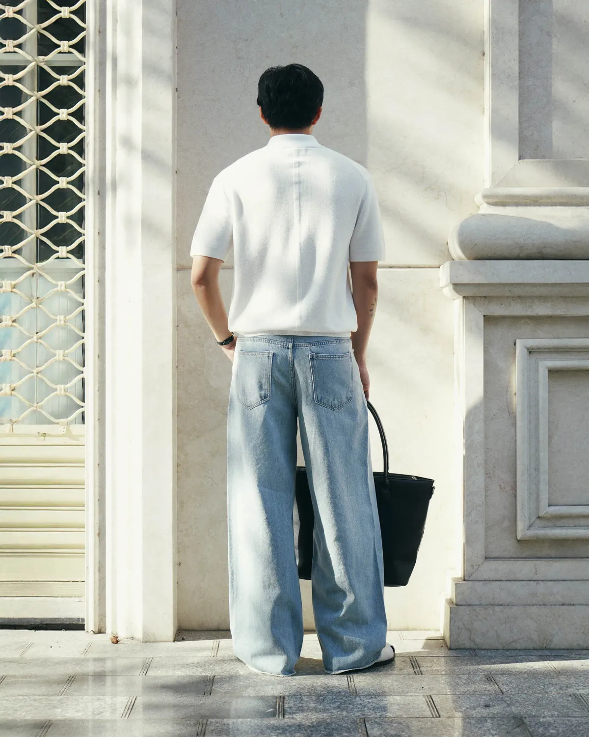 Quần denim nam rã sườn Form Wide leg - ROUTINE 10F25DPA027