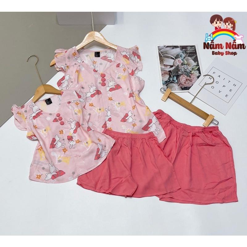 Set đồ đôi mẹ và bé chất lanh