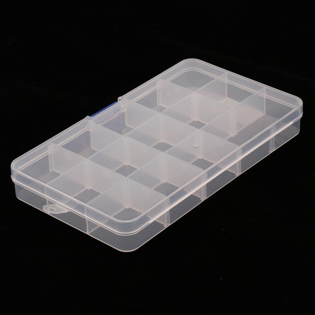 2pcs Detachable 15 Slots  Components Tool Storage Cases Boxes