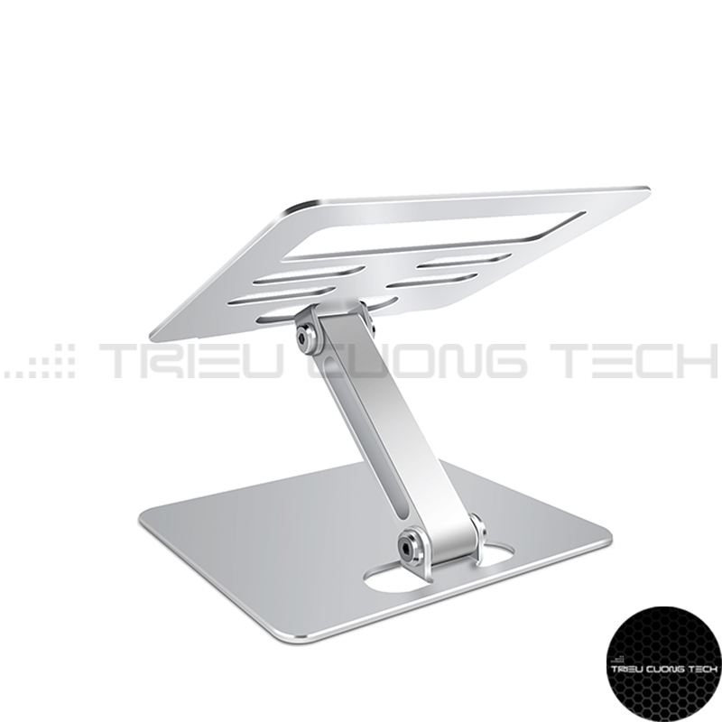 Giá Đỡ Máy Tính Bảng - Ipad - Điện Thoại Hợp Kim Nhôm Nguyên Khối - Nâng Hạ Điều Chỉnh Góc Nhìn Tùy Thích - Gấp Gọn Tiện Lợi - Hàng Chính Hãng