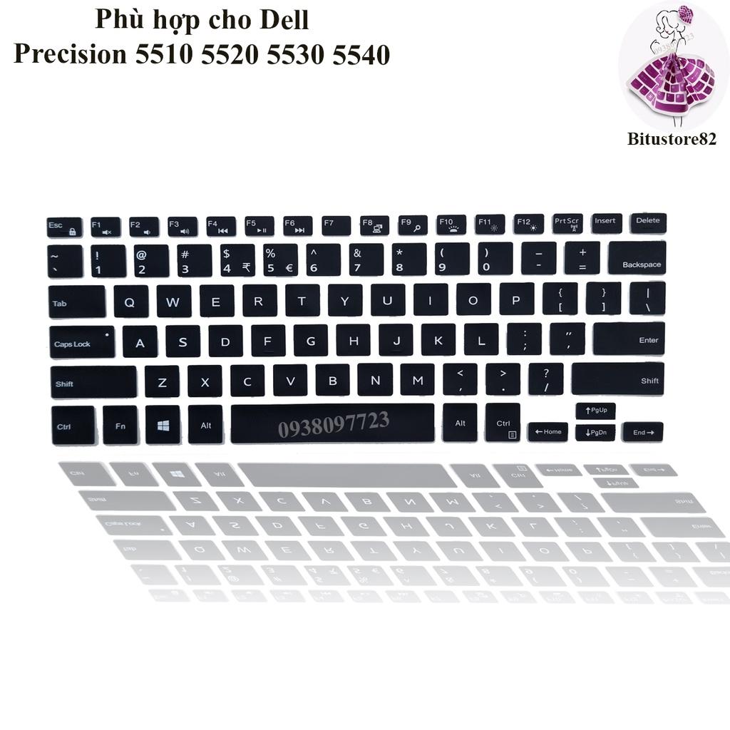 Ốp silicon phủ bàn phím dành cho laptop Dell Precision 5510, 5520, 5530, 5540