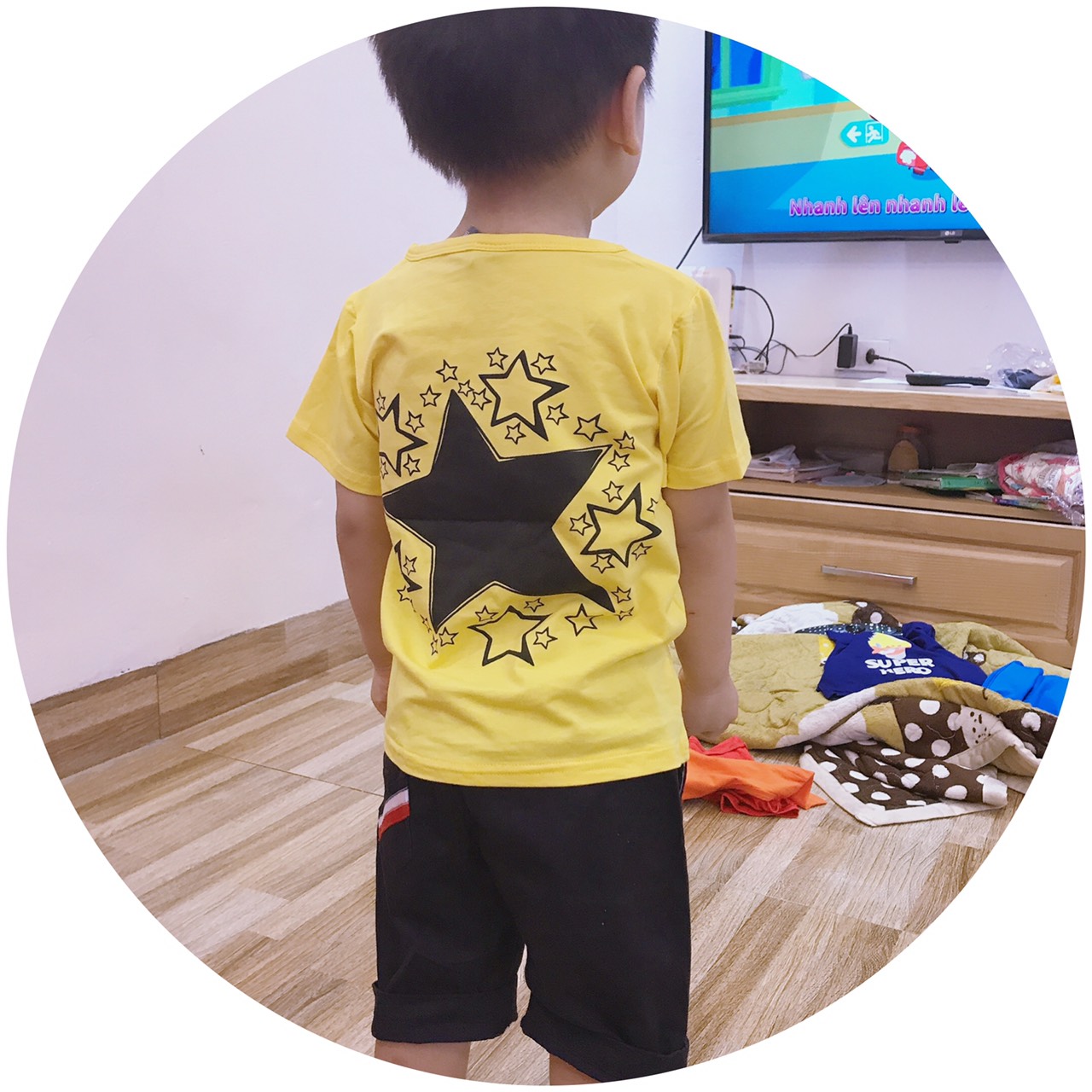 Áo phông bé trai cộc tay Star cho bé từ 8 -20 kg