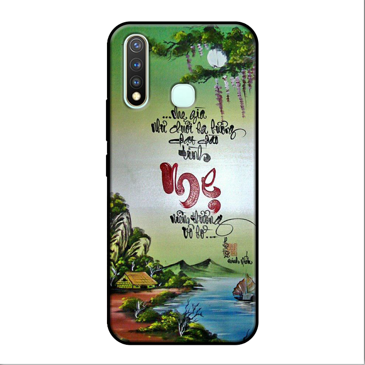 Ốp lưng điện thoại Vivo Y19 viền silicon dẻo TPU  hình Thư Pháp - Hàng chính hãng