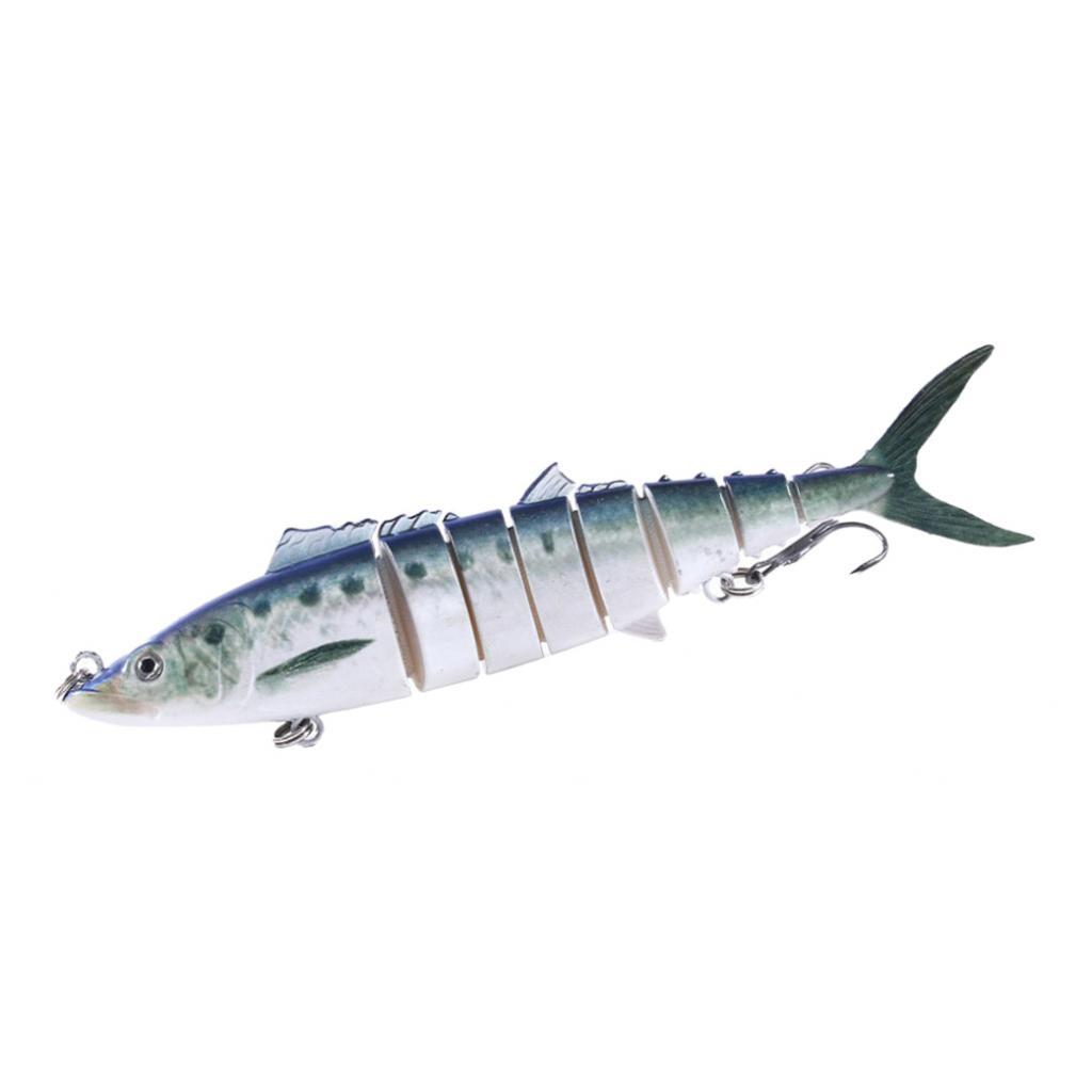 8 Segment Multi Jointed Fishing Lure Bionic Bait Eel Swimbait Blue