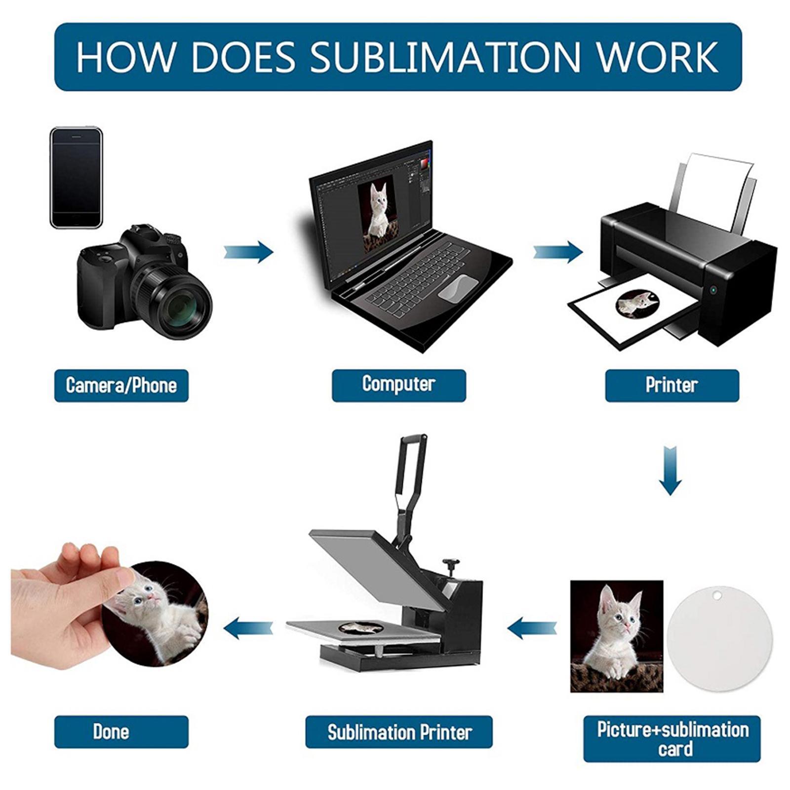 DIY Blank Keychain with Key Rings Sublimation Heat Transfer Keychains 30 Pcs