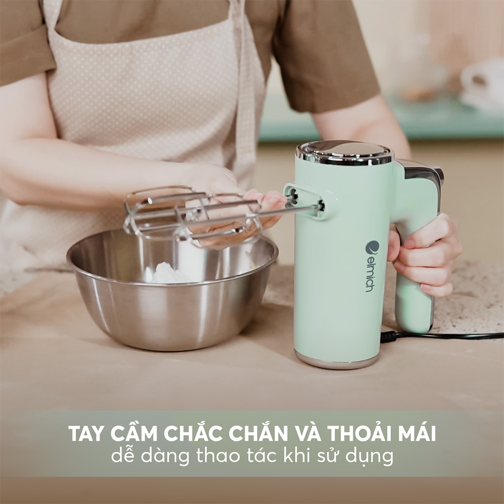 Máy Đánh Trứng, Trộn Bột Cầm Tay Elmich MME-9116 400W, Hàng Chính Hãng, 5 Tốc Độ - JoyMall