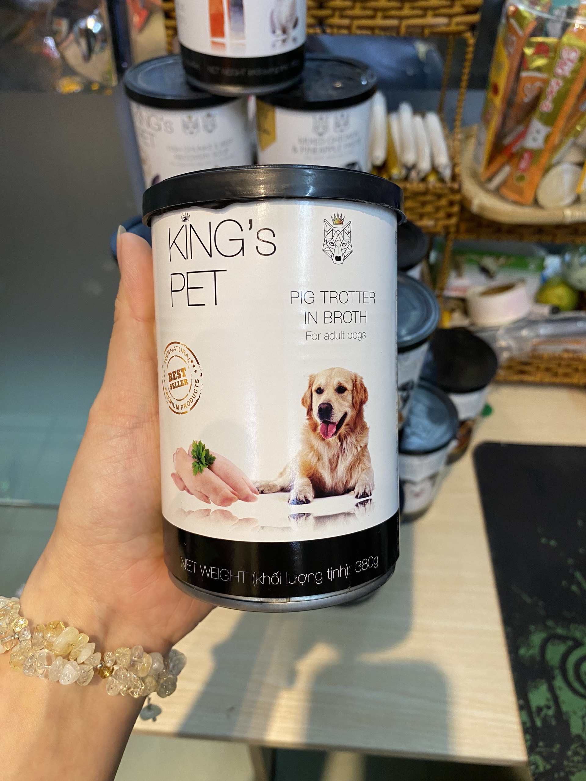 PATE KING PET by BẢO ANH CHO CẢ CHÓ MÈO KHÔNG CHẤT BẢO QUẢN NHIỀU VỊ LON 380G