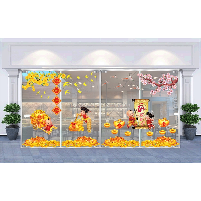 Decal trang trí tết xuân 2020 combo số 22