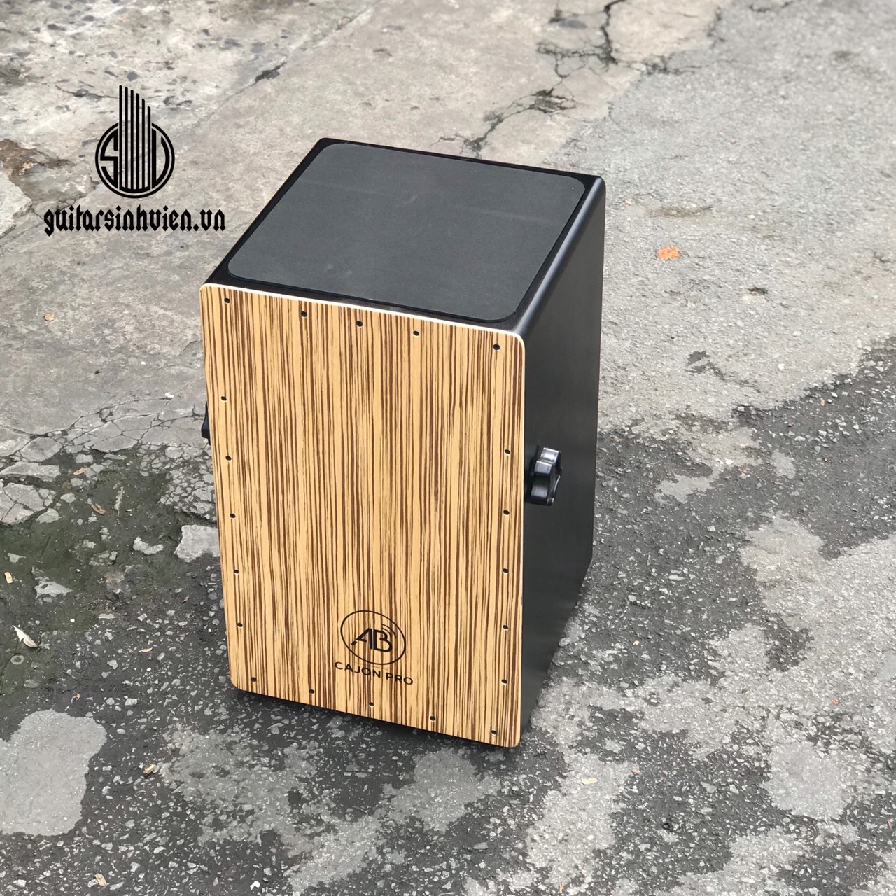 Trống cajon AB Drum trắng sọc cho người mới tập chơi - Âm thanh hay