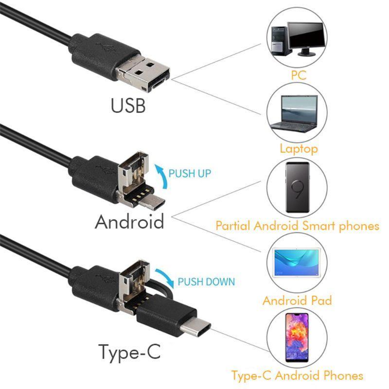 Camera Nội Soi 3 Trong 1 Chống Nước Ip67 3.9mm