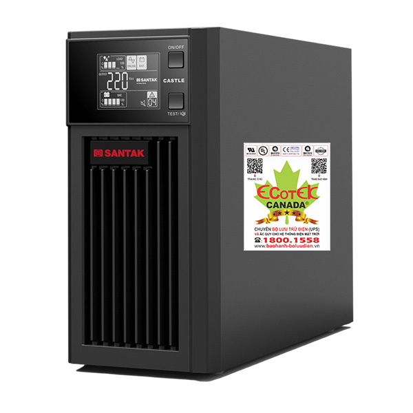 Bộ Lưu Điện UPS Santak C2KVA LCD True Online - Hàng Chính Hãng