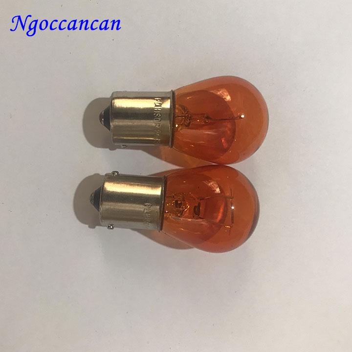 Bóng đèn ô tô, đèn xi nhan xe tải, chân lệch 24V 21W 1 tóc hộp 10 bóng