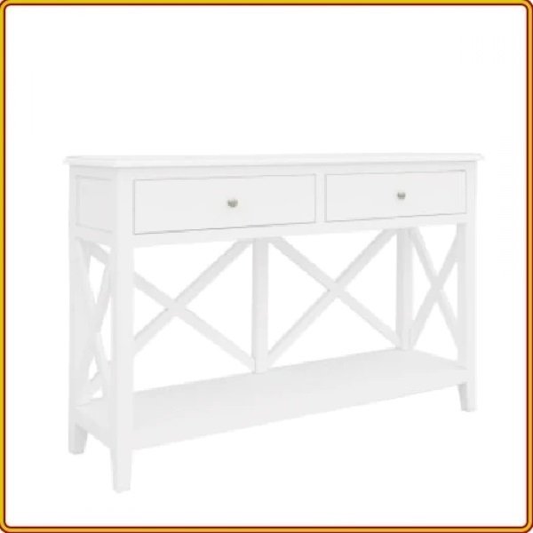 Bàn trang trí Juno Sofa 120 x 35 x 78 cm màu trắng