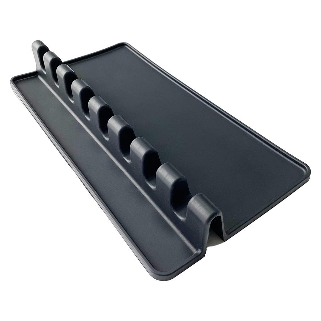 Silicone Spoon Rest Pad Heat Resistant Kitchen Spatula Utensil Rest