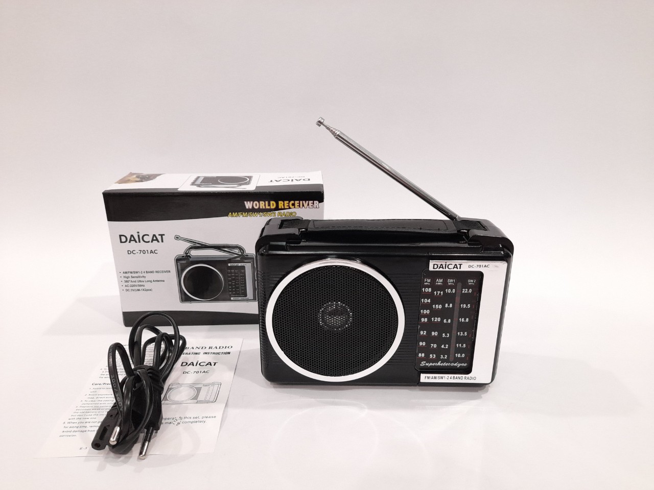 Đài Radio DAICAT DC-701 Đài FM cho người cao tuổi- Hàng Chính Hãng