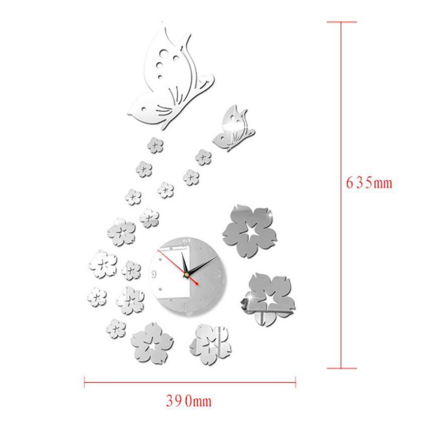 Đồng hồ dán tường NAMI họa tiết 3D độc đáo