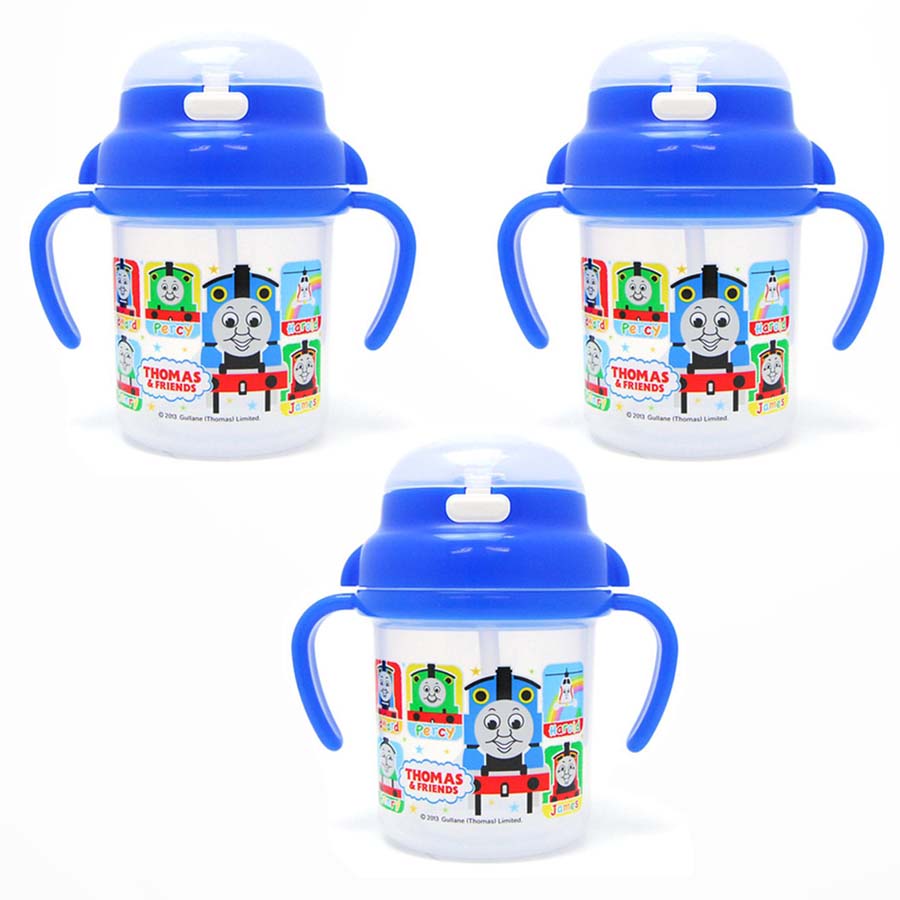 Bộ 3 bình nước có vòi hút có tay cầm cho trẻ đi lớp rất tiện dụng - Hàng nội địa Nhật