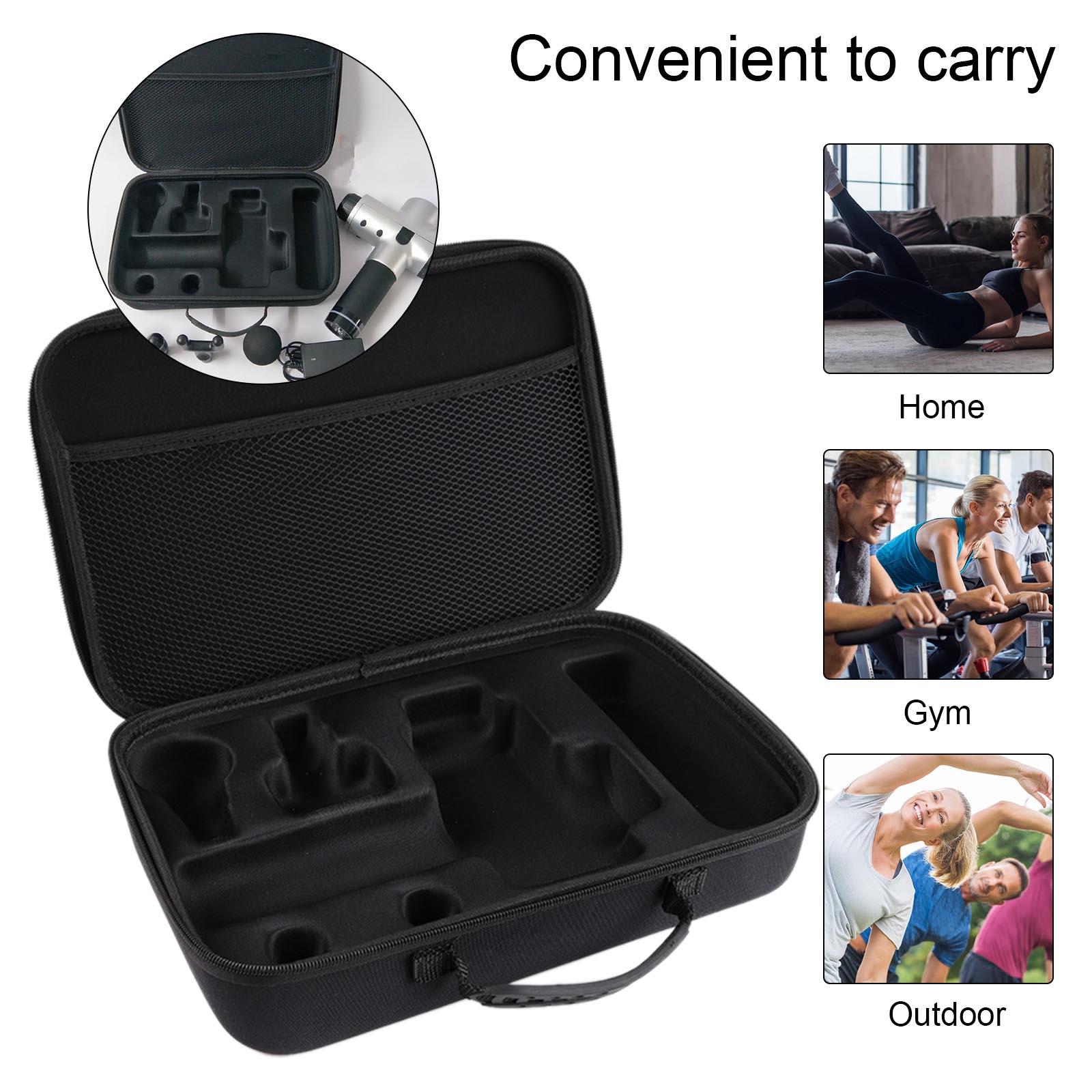 Hộp chống sốc đựng dụng cụ mát xa cầm tay bằng vải EVA + 600D cho 4 đầu mát xa và 1 sạc