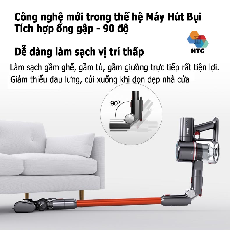 Máy hút bụi cầm tay không dây Dibea G22 Plus phiên bản 11 trong 1, công suất 420W, lực hút 28000Pa mạnh mẽ, diệt khuẩn UV-C giường nệm, hút và lau 2 trong 1, hàng chính hãng