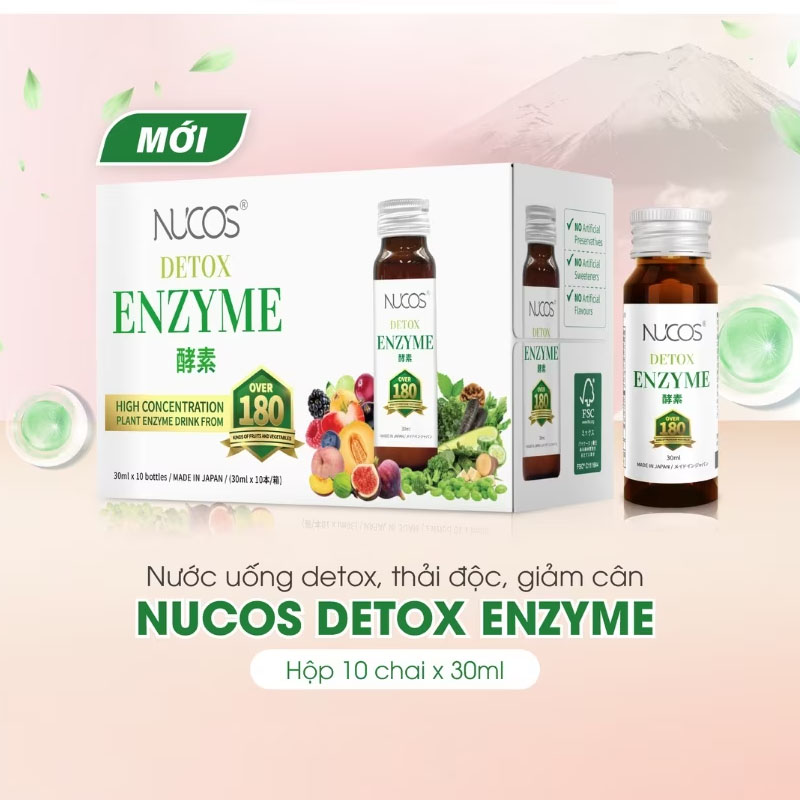 Thực Phẩm Bổ Sung Nước Uống Nucos Detox Enzyme 30mlx10chai