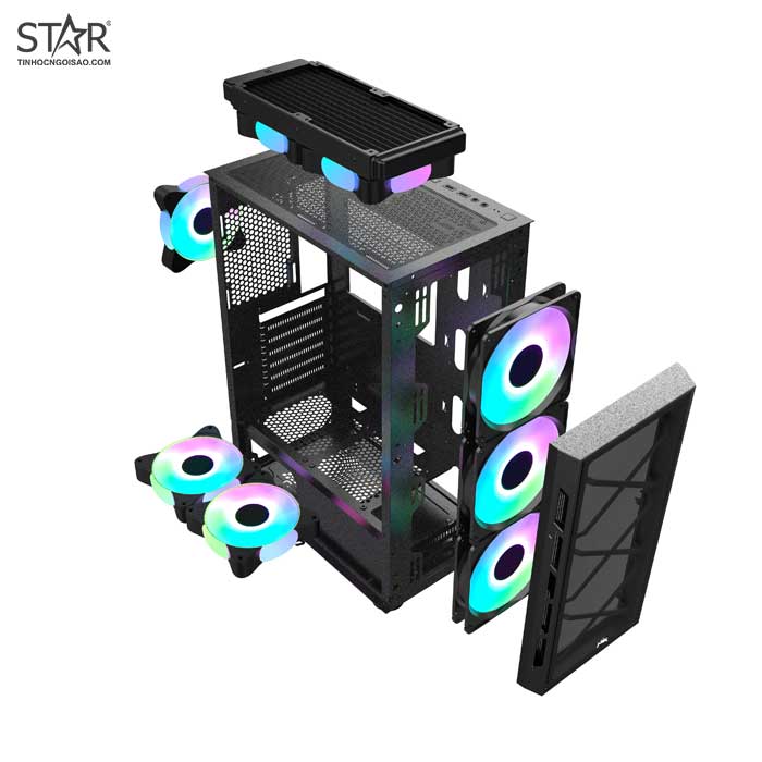 Thùng máy Case MIK TN10 Mid Tower  - Hàng chính hãng