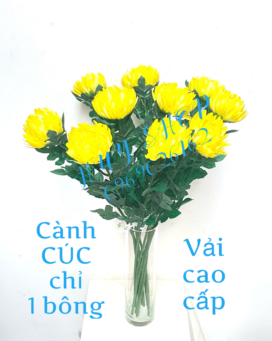 Cành Hoa CÚC CHỈ, Cúc Đại Đóa 1 Bông Vải cao cấp