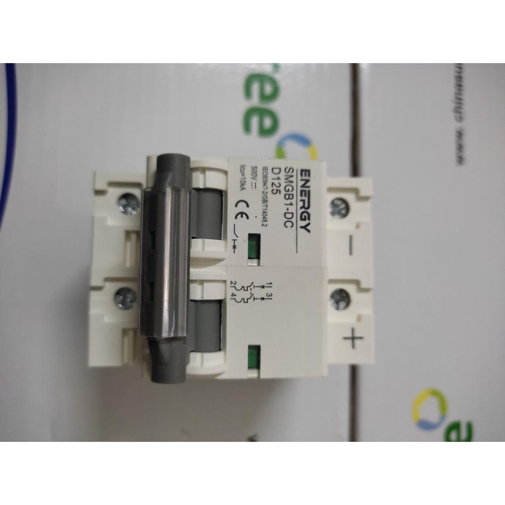 Aptomat MCB DC 2P 125A 550VDC - Dùng Cho ACQUY hoặc Lithium 100Ah