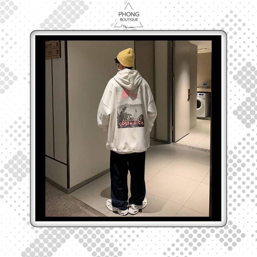 Áo mũ Hoodie Unisex Phong Boutique Costa form rộng 5 màu nỉ bông cặp đôi nam nữ Oversize Ulzzang thu đông