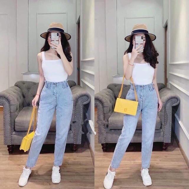 Quần jean baggy CẠP CHUN cho nữ LS_QDN158