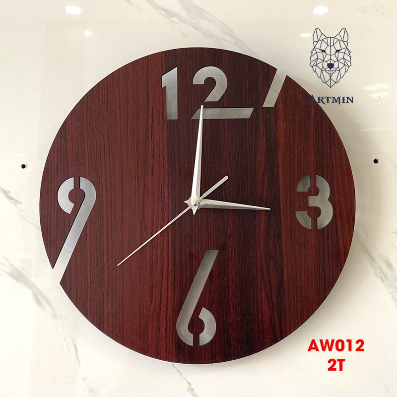 AW012 - Đồng Hồ Gỗ Treo Tường – Décor Trang Trí Phong Cách