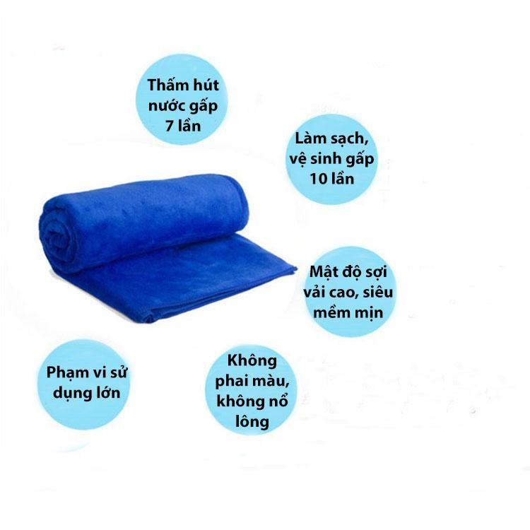 Khăn Lau Xe (Loại Dày) 40*60cm - Chất Liệu Cotton Bề Mặt Sợi Microfiber - Khăn Lau Chuyên Dụng Cho Gara Ô Tô, Salon