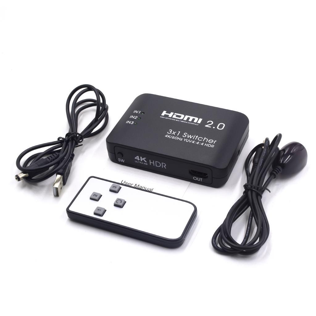 Multi-port 3 Port 1080P Video HDMI Switch Switcher Splitter With IR Remote