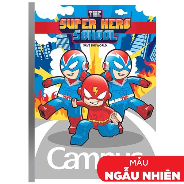 Vở Super Hero School - B5 4 Ô Ly 48 Trang ĐL 80g/m2 - Campus NB-BSHS48 (Mẫu Màu Giao Ngẫu Nhiên)