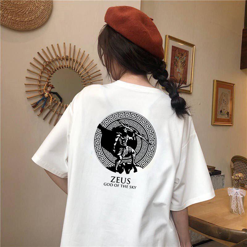 Áo thun tay lỡ nữ form rộng zeus đứng đầu bầu trời form rộng vải dày mịn 2020T1801