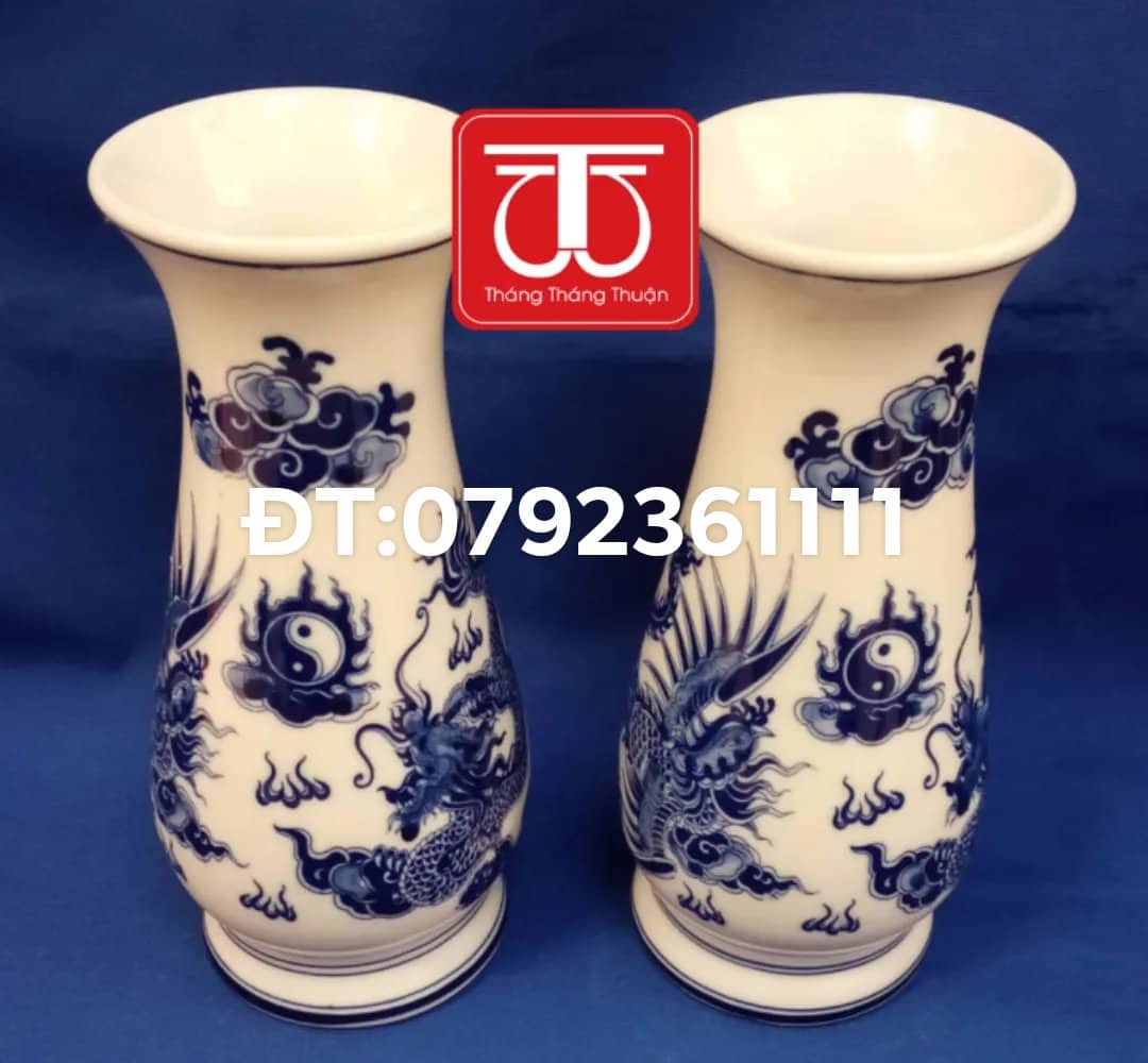 ĐÔI LỌ VẼ RỒNG CAO 20,23,26 CM